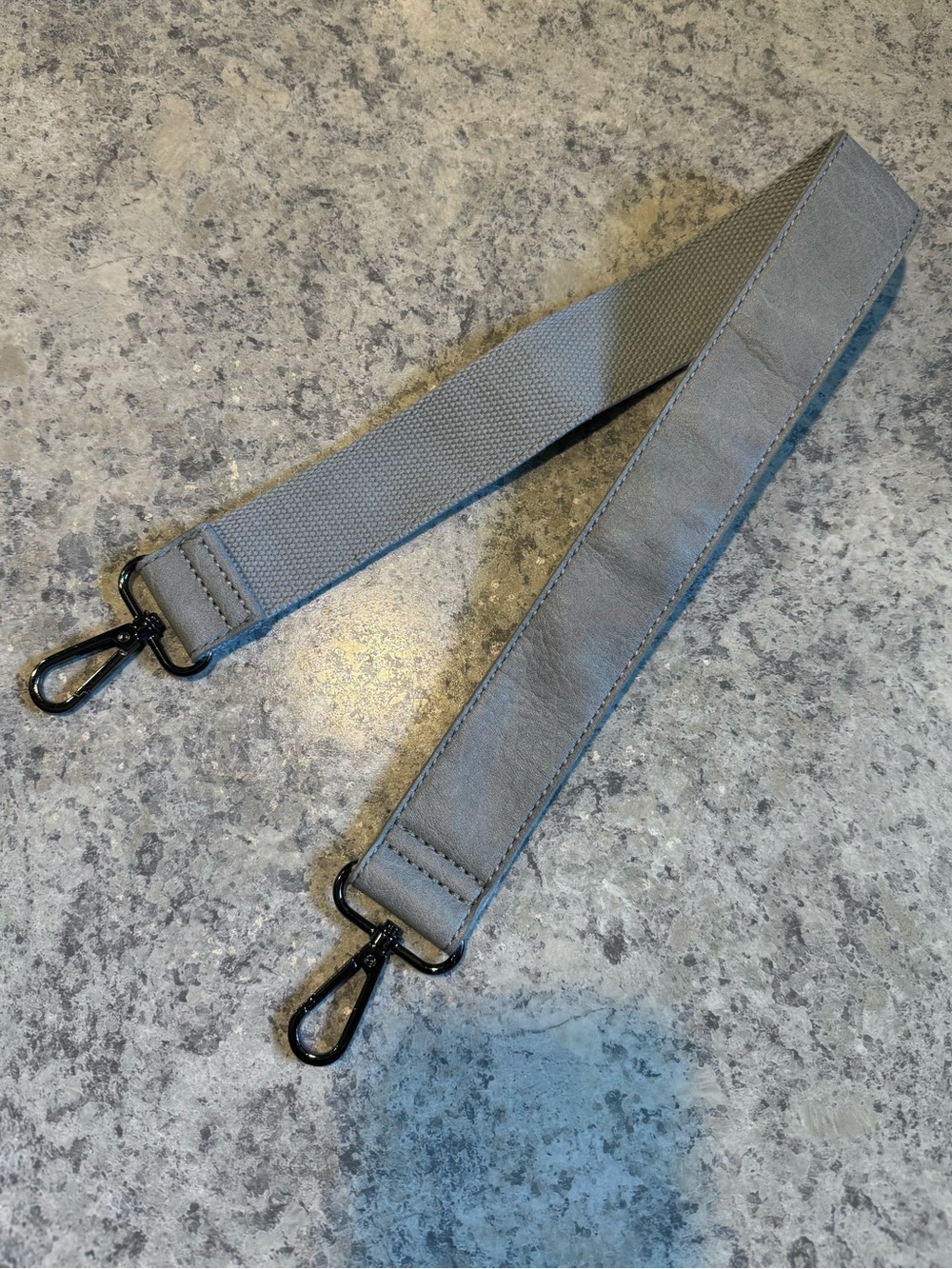 Calpak Leather Gray Replacement Strap with Black Hardware 27”